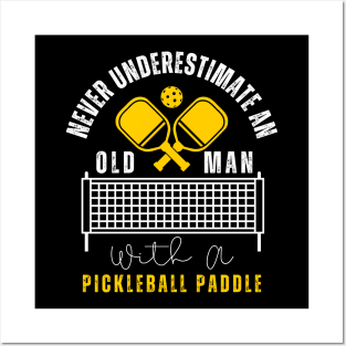 Cool Pickleball Art For Men Women Paddle Pickleball Player Posters and Art